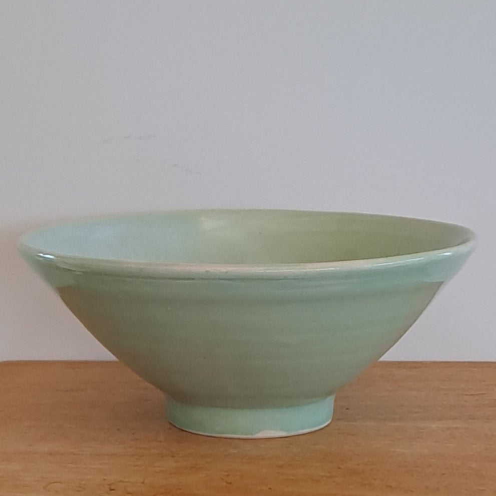 green ceramic bowl