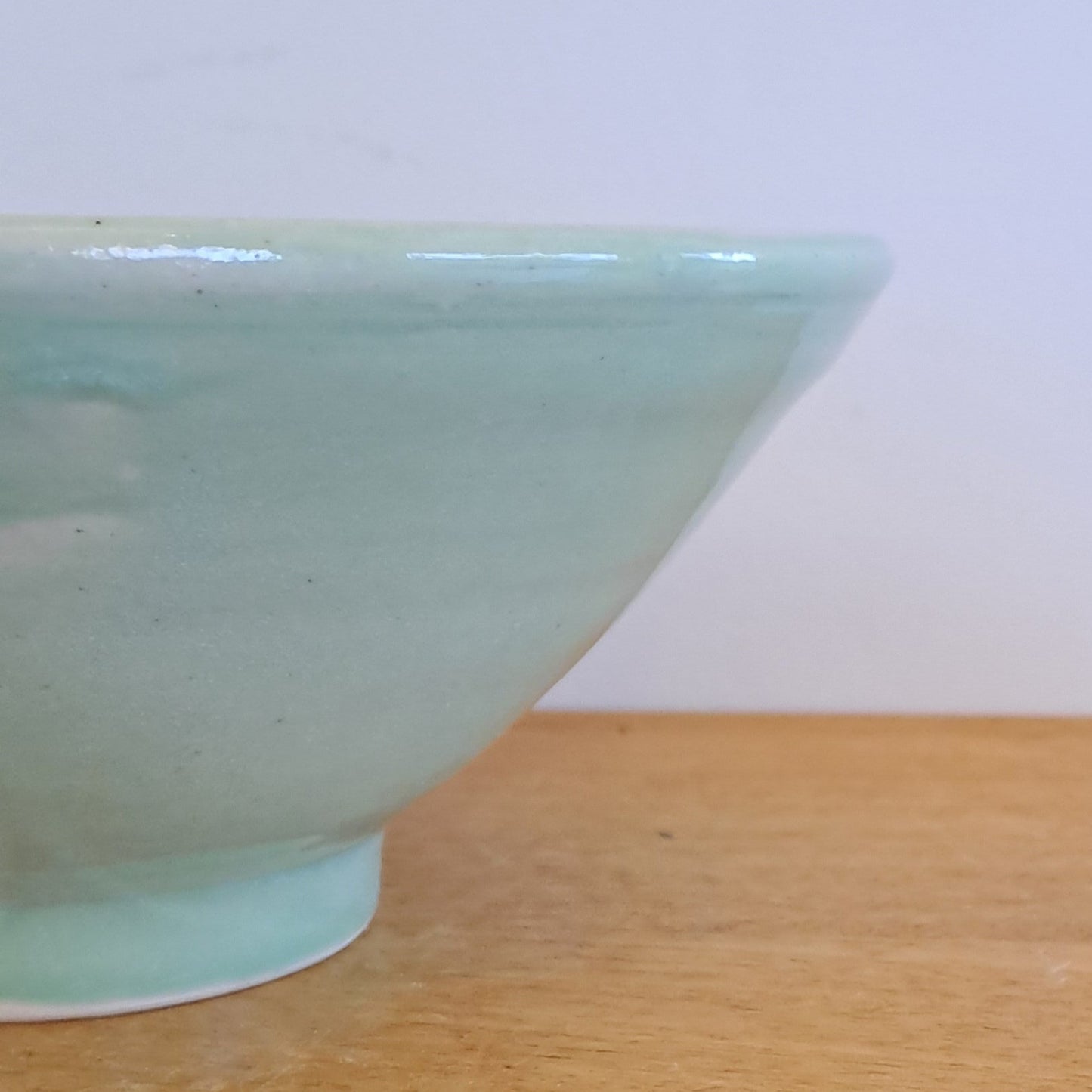 green ceramic bowl