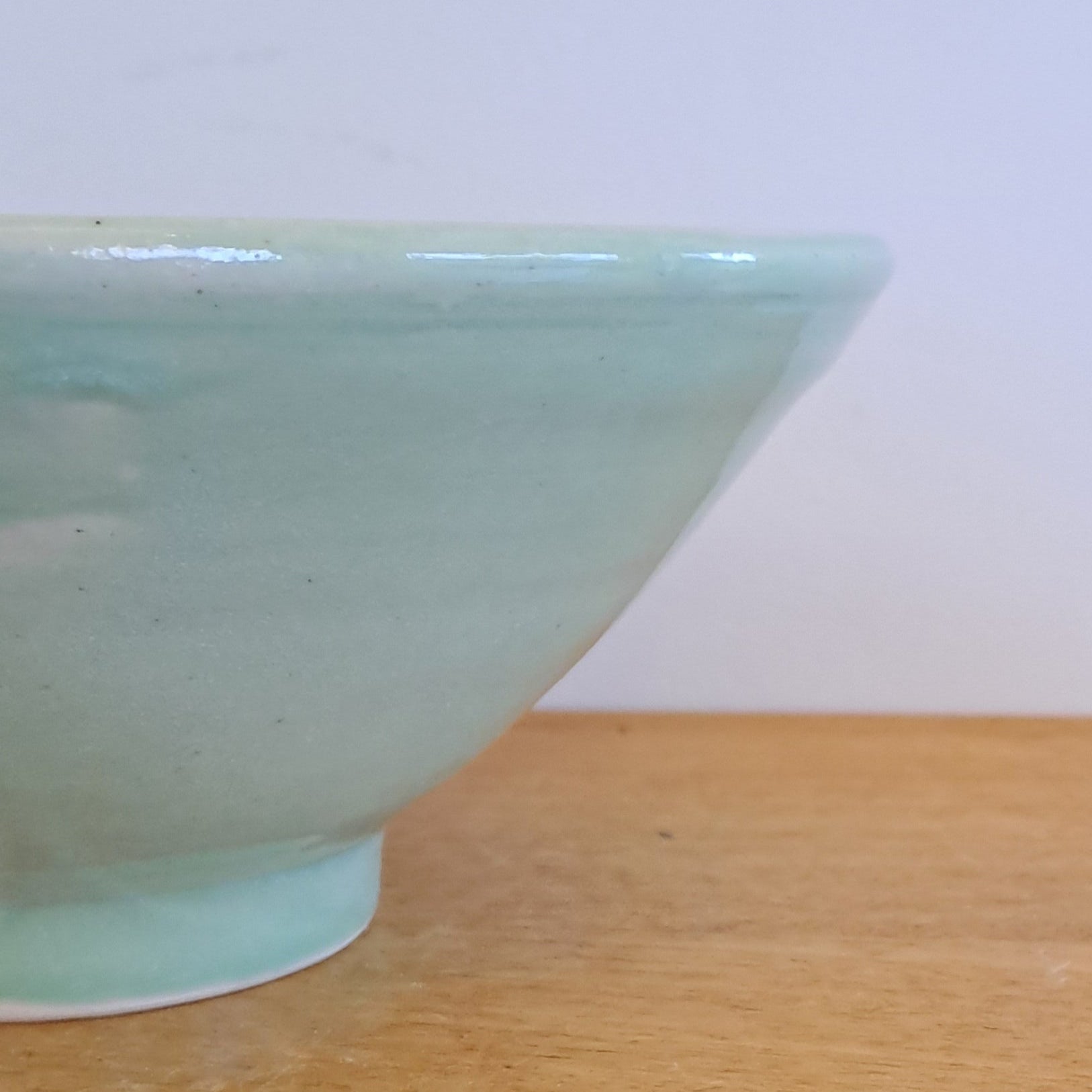 green ceramic bowl