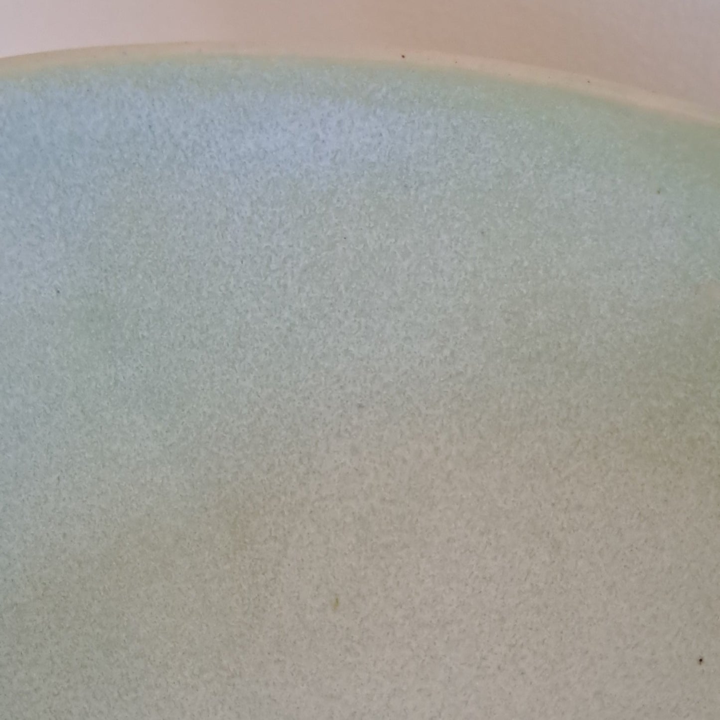 Light blue ceramic plate on a white background