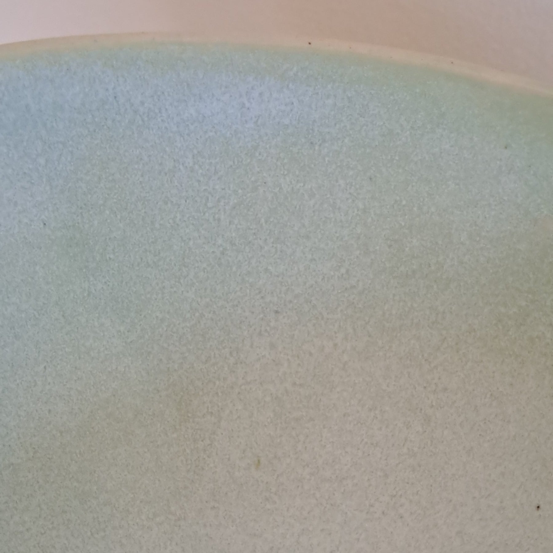 Light blue ceramic plate on a white background