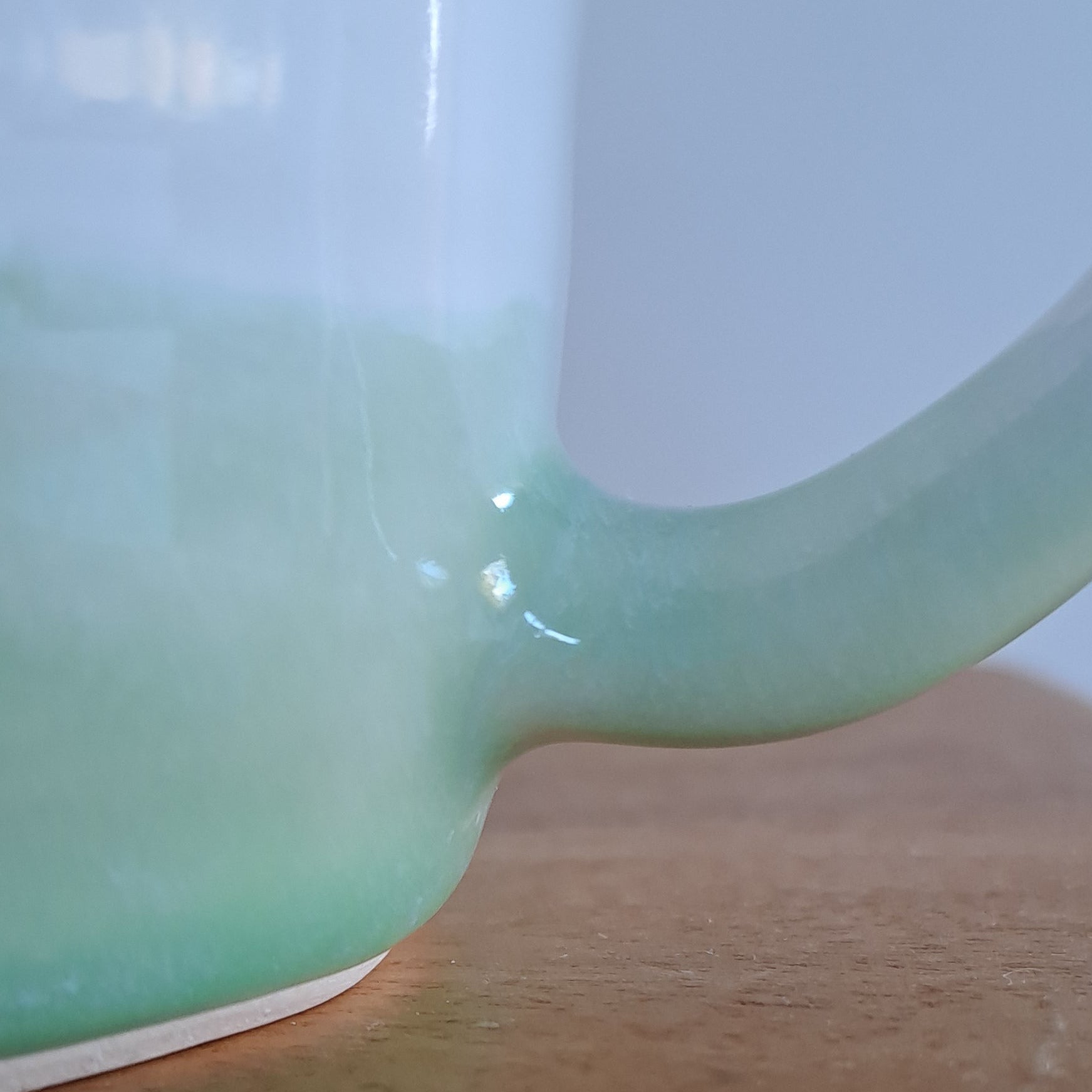 Close-up of a jade mug